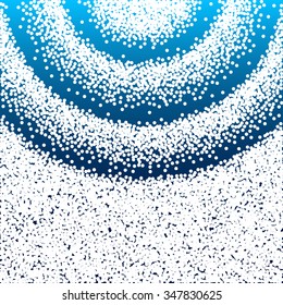 Vector abstract geometric background with a semi-circle and the point. Gradient, Halftone.