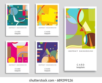 Vector abstract geometric background set. Art template design for invitation card, front page, mockup brochure theme style, banner idea, book cover, booklet print, flyer