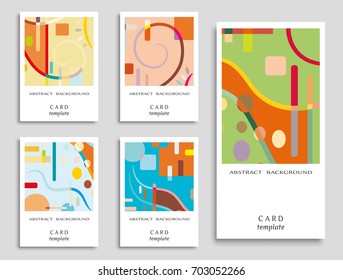 Vector abstract geometric background set. Art template design for invitation card, front page, mockup brochure theme style, banner idea, book cover, booklet print, flyer