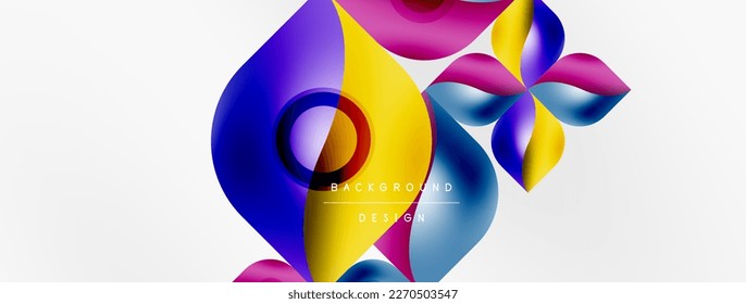 Vector abstract geometric background. Techno flower petals concept. Wallpaper or texture design, bright poster, banner, flyer