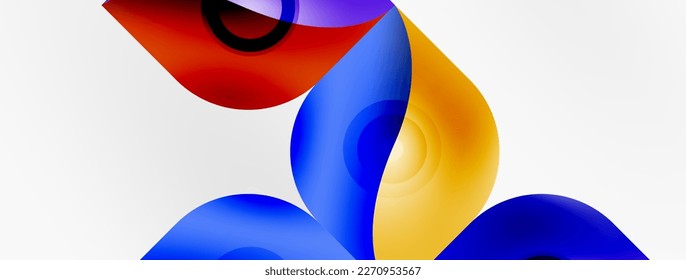 Vector abstract geometric background. Techno flower petals concept. Wallpaper or texture design, bright poster, banner, flyer