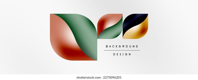 Vector abstract geometric background. Techno flower petals concept. Wallpaper or texture design, bright poster, banner, flyer