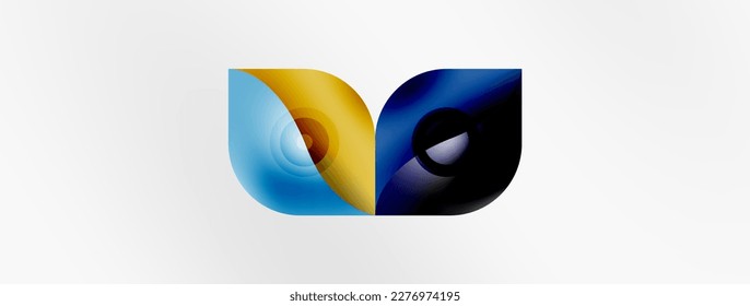 Vector abstract geometric background. Techno flower petals concept. Wallpaper or texture design, bright poster, banner, flyer
