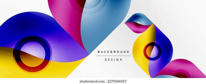 Vector abstract geometric background. Techno flower petals concept. Wallpaper or texture design, bright poster, banner, flyer