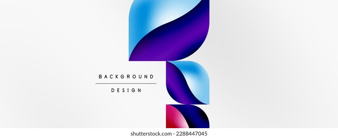 Vector abstract geometric background. Techno flower petals concept. Wallpaper or texture design, bright poster, banner, flyer