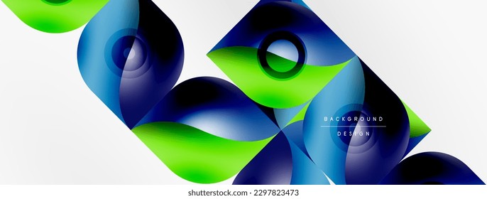 Vector abstract geometric background. Techno flower petals concept. Wallpaper or texture design, bright poster, banner, flyer