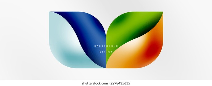 Vector abstract geometric background. Techno flower petals concept. Wallpaper or texture design, bright poster, banner, flyer