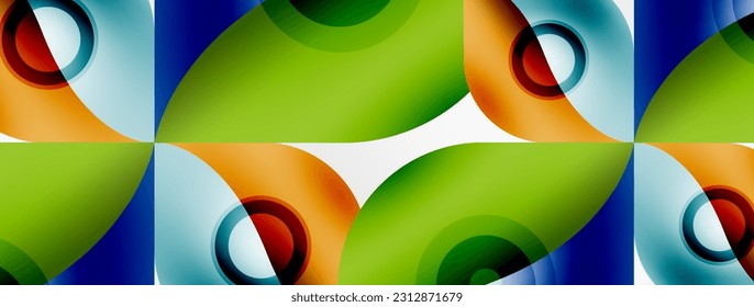 Vector abstract geometric background. Techno flower petals concept. Wallpaper or texture design, bright poster, banner, flyer