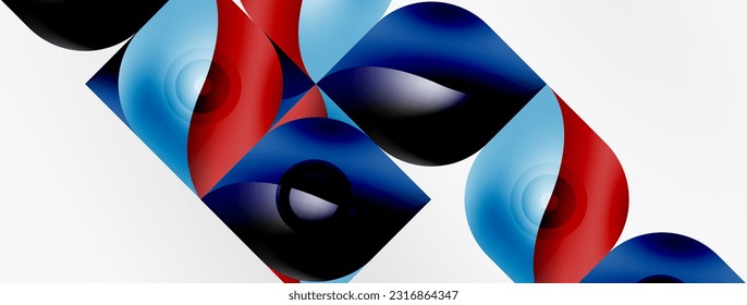 Vector abstract geometric background. Techno flower petals concept. Wallpaper or texture design, bright poster, banner, flyer