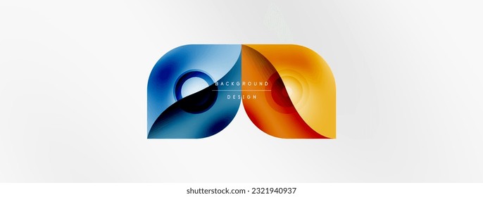 Vector abstract geometric background. Techno flower petals concept. Wallpaper or texture design, bright poster, banner, flyer