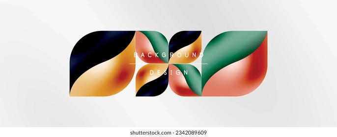 Vector abstract geometric background. Techno flower petals concept. Wallpaper or texture design, bright poster, banner, flyer