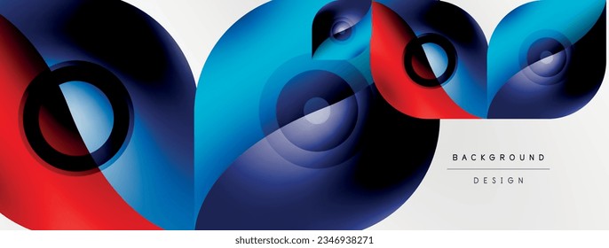 Vector abstract geometric background. Techno flower petals concept. Wallpaper or texture design, bright poster, banner, flyer