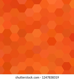 Vector Abstract geometric background. Template brochure design. Orange hexagon shape
