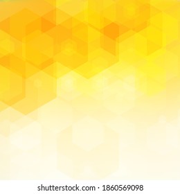 Vector Abstract geometric background. Template brochure design. Yellow hexagon shape