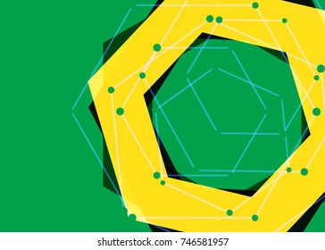 Vector Abstract geometric background. Template brochure design. Hexagonal banners. Can be used for website and promotion. Clean white design layout template. 