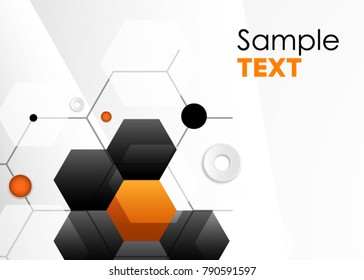 Vector Abstract geometric background. Template brochure design. Hexagonal banners. Can be used for website and promotion. Clean white design layout template. Honeycomb, cellular design.