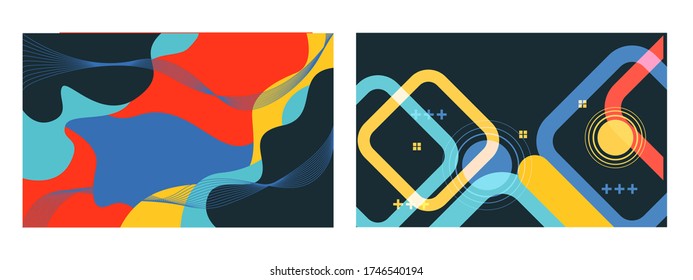 Vector of abstract geometric background. Abstract vector background. Trendy minimal design for modern business brochure/ leaflet, flyer, cover template. stock-vector EPS 10