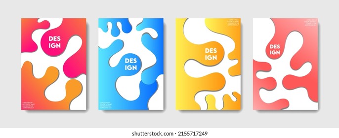 Vector abstract geometric background and trendy liquid