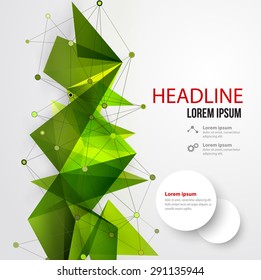 Vector Abstract Geometric Background. Triangular design. Low poly abstraction
