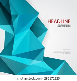 Vector Abstract Geometric Background. Triangular design. Low poly abstraction