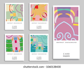 Vector abstract geometric backgrounds set. Card or Invitation. Modern art template design for cover, front page, mockup brochure theme style, banner idea, booklet print, flyer