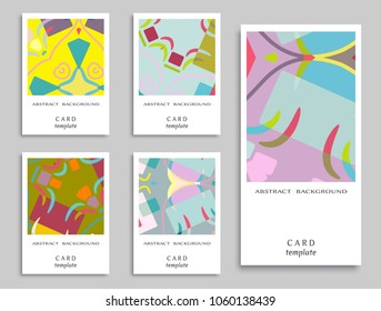 Vector abstract geometric backgrounds set. Card or Invitation. Modern art template design for cover, front page, mockup brochure theme style, banner idea, booklet print, flyer
