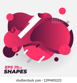 Vector abstract geometric badges. Circles, lines and patterns composition. 