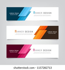Vector abstract geometric banner design. Banner background. Modern web template