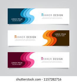 Vector abstract geometric banner design. Banner background. Modern web template