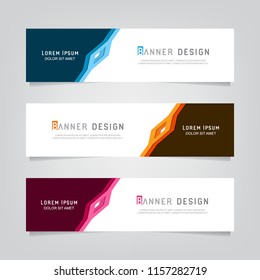 Vector abstract geometric banner design. Banner background. Modern web template