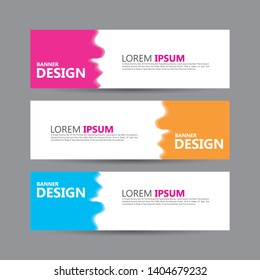 Vector Abstract Geometric Banner Design template