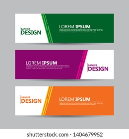 Vector Abstract Geometric Banner Design template