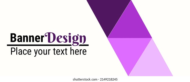 Vector Abstract Geometric Banner Design Web Template Light Purple Color On White Background