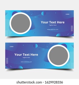 Vector abstract geometric banner template