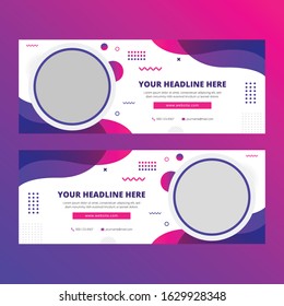 Vector abstract geometric banner template