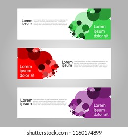 Vector abstract geometric banner web template.