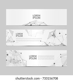 Vector abstract geometric banner. Web template.