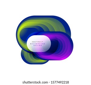 Vector abstract geometric bubble banner created with round shapes. Trendy simple button. Illustration For Wallpaper, Banner, Background, Card, Book Illustration, landing page