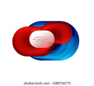 Vector abstract geometric bubble banner created with round shapes. Trendy simple button. Illustration For Wallpaper, Banner, Background, Card, Book Illustration, landing page