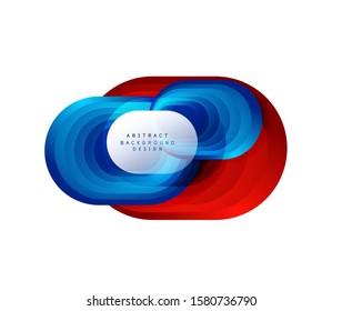 Banner de burbuja geométrica abstracta vectorial creado con formas redondeadas. Botón simple de moda. Ilustración Para Papel De Fondo De Pantalla, Banner, Fondo, Tarjeta, Ilustración Del Libro, Página De Inicio