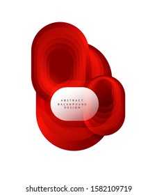 Banner de burbuja geométrica abstracta vectorial creado con formas redondeadas. Botón simple de moda. Ilustración Para Papel De Fondo De Pantalla, Banner, Fondo, Tarjeta, Ilustración Del Libro, Página De Inicio