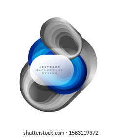 Vector abstract geometric bubble banner created with round shapes. Trendy simple button. Illustration For Wallpaper, Banner, Background, Card, Book Illustration, landing page