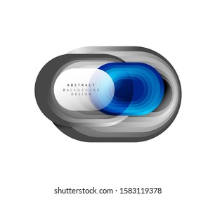 Vector abstract geometric bubble banner created with round shapes. Trendy simple button. Illustration For Wallpaper, Banner, Background, Card, Book Illustration, landing page