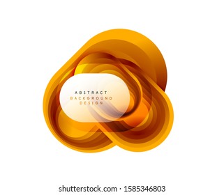 Vector abstract geometric bubble banner created with round shapes. Trendy simple button.  
