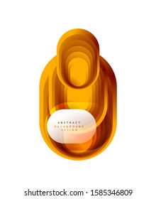 Vector abstract geometric bubble banner created with round shapes. Trendy simple button.  