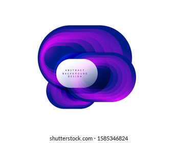 Vector abstract geometric bubble banner created with round shapes. Trendy simple button. 