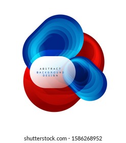 Vector abstract geometric bubble banner created with round shapes. Trendy simple button. Illustration For Wallpaper, Banner, Background, Card, Book Illustration, landing page