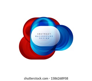 Vector abstract geometric bubble banner created with round shapes. Trendy simple button. Illustration For Wallpaper, Banner, Background, Card, Book Illustration, landing page