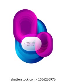 Vector abstract geometric bubble banner created with round shapes. Trendy simple button. Illustration For Wallpaper, Banner, Background, Card, Book Illustration, landing page