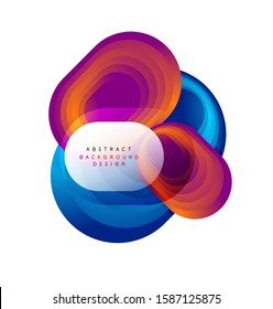 Vector abstract geometric bubble banner created with round shapes. Trendy simple button. Illustration For Wallpaper, Banner, Background, Card, Book Illustration, landing page